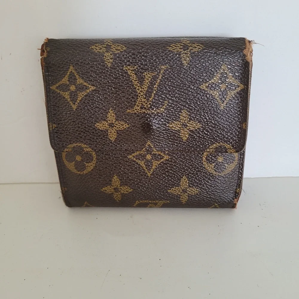 Louis Vuitton Monogram Portefeuille Elise Trifold Wallet Brown SP0051 Vintage